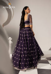 AJIZL-15 EMBROIDERED NET UNSTITCHED 3 PCS